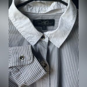 2for$20🍒 Diane Gilman button up w/detachable collar